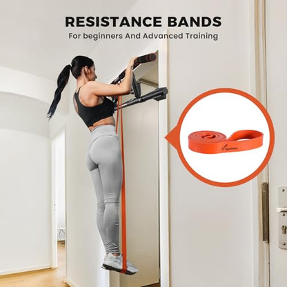 Sportneer 2026 Upgrade Pull up Bar for Doorway with Folding Handle, Door Pull up Bar Door Frame Multi-grip Upper Body Trainer, 440lb, Indoor Fitness for Home Gym Strength Training - US Patent Pending