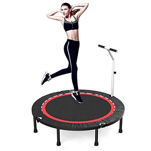 Trampoline 48in Foldable Mini Trampoline, Stable and Quiet Sports Bounce Bed, Very Suitable for Adult and Children Body Fitness Training Exercise, Safe Load 300kg