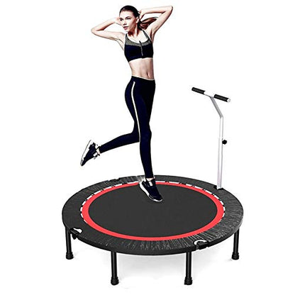 Trampoline 48in Foldable Mini Trampoline, Stable and Quiet Sports Bounce Bed, Very Suitable for Adult and Children Body Fitness Training Exercise, Safe Load 300kg