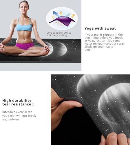 Cifupy Yoga Mat Double-Sided Non Slip Exercise Mat Eco Friendly TPE Fitness Exercise Mat With Carrying Strap & Storage Bag Workout Mat for Yoga, Pilates and Floor Exercises