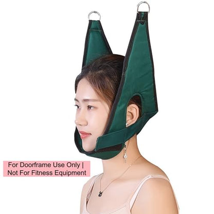 Cervical Traction Device, Neck Cervical Traction Device for Neck Pain Relief, Neck Stretcher Traction Harness with Hook for Home Physical Therapy Over The Door