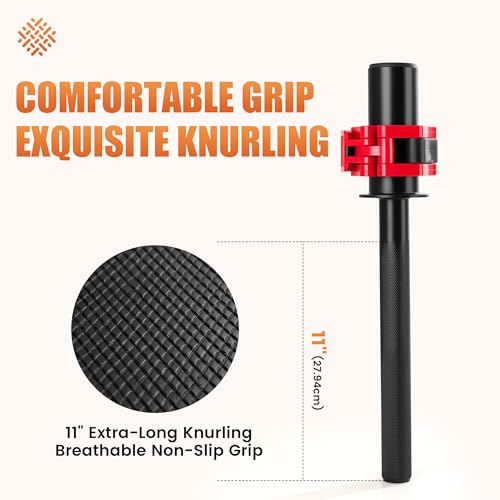 Wrist Strength Stick 1&2in Olympic Plate Forearm Strengthener, Wrist Strengthener with Upgraded Steel Tube and Long Comfortable Knurled Grip, Wrist Exerciser for Wrist Curls,Supination & Pronation - color: Black2in