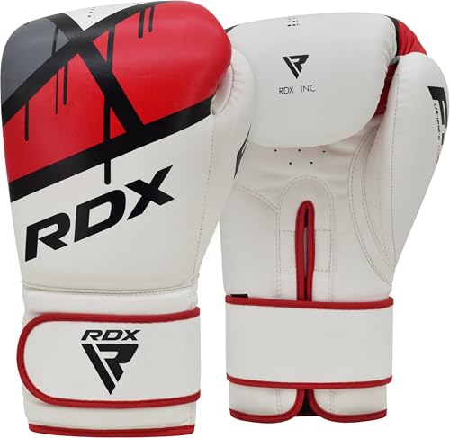 RDX Boxing Gloves EGO, Sparring Muay Thai Kickboxing MMA Heavy Training Mitts, Maya Hide Leather, Ventilated, Long Support, Punching Bag Workout Pads, Men Women Adult 8 10 12 14 16 oz - color: RED, size: 16OZ