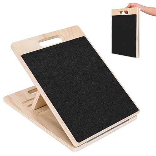 Adjustable Slant Board for Calf Stretching，Calf Stretch Incline Plate for Exercise, Squats and Physical Therapy，Foot and Ankle Physical Therapy & Leg Stretching & Tool for Back and Leg Pain Relief
