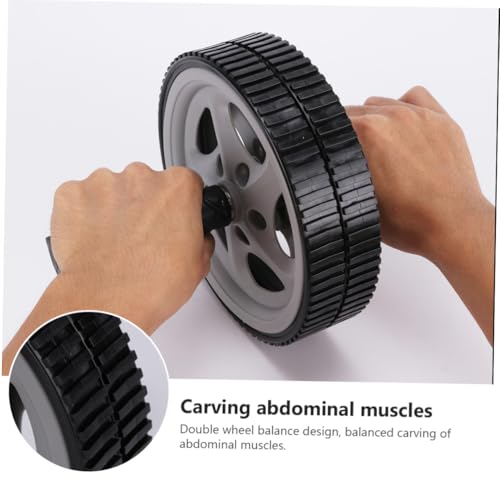 Multi-functional Dual Wheel Ab Roller for Core Strengthening Non-slip Exercise Roller Wheel Fitness Accessory for Home and Gym Workouts Suitable for Beginners and Advanced Users