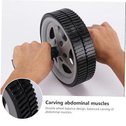 Multi-functional Dual Wheel Ab Roller for Core Strengthening Non-slip Exercise Roller Wheel Fitness Accessory for Home and Gym Workouts Suitable for Beginners and Advanced Users