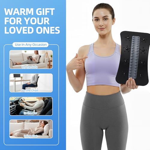 Back Stretcher and Posture Support for Lumbar & Upper Back, Portable Body Stretching Device for Muscle Relaxation
