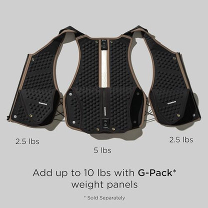 Men's G-Vest Icon Weighted Vest, 10 lb Base Weight - color: Black Earth, size: S-M