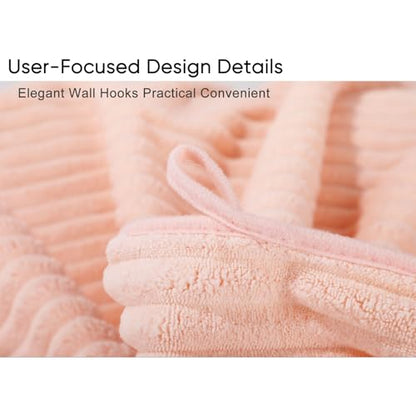 Luxury 2-Piece Quick-Dry Bath Towel Set 27.5X 55 Inches – Ultra Soft Microfiber for Bathroom, Bar, Pool, Gym & Travel – Elegant Twill Design - color: 2pink