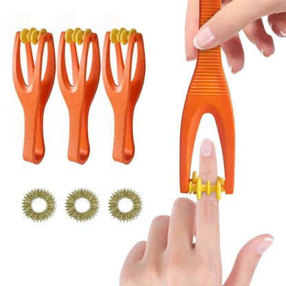 Finger Massager Roller for Arthritis-3 Pcs Hand Massager Roller for Arthritis and Carpal Tunnel,3 Pcs Acupressure Ring for Hands, Palm & Wrist & Thumb Massager