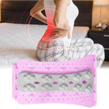 Waist Curved Traction Massager, Arc Traction Lumbar Stretcher, Back Support Board Massager, Spine Stretcher Massagers for Office Travel Post-Workout Muscle Relaxation Discomfort Recovery