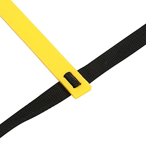 Speed Training Ladder, Portable Footwork Exercise Tackle for Football Soccer Sports (3.5m7 - Rung-Yellow)