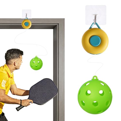 Pickleball Rebound Trainer – Continuous Bounce for Solo Indoor & Outdoor Practice | Boost Reaction Time & Hand-Eye Coordination | Noise-Free Door Frame Set,Ideal Gift for Beginners to Pros