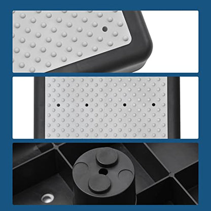 Anti Slip Step Stool Indoor/Outdoor Half Step Bath Shower Stackable Elderly Plastic High Riser Step Stool Aid Portable Stepping Stool for Household Garden High Beds