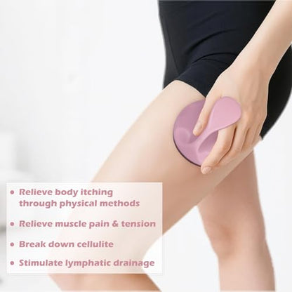 Lymphatic Massage Roller for Cellulite Remover Body Sculpting - Handheld Cellulite Massage Tool for Body Bloat Blood Circulation Lymphatic Drainage Pink - size: Steel Roller-pink