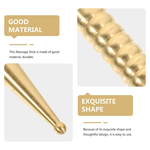 Healeved Brass Acupoint Tool for Trigger Point Massage Acupressure Pen for Muscle Relief and Improved Circulation Portable Massage Hand Tool Acupressure Stick