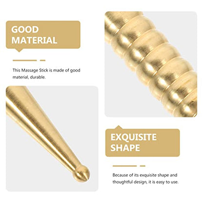 Healeved Brass Acupoint Tool for Trigger Point Massage Acupressure Pen for Muscle Relief and Improved Circulation Portable Massage Hand Tool Acupressure Stick