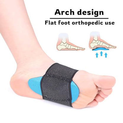 Arch support for plantar fasciitis relief, non-slip elastic arch support band, EVA cushioning, suitable for flat feet, collapsed arches, high arched feet, suitable for all shoes (Medium)