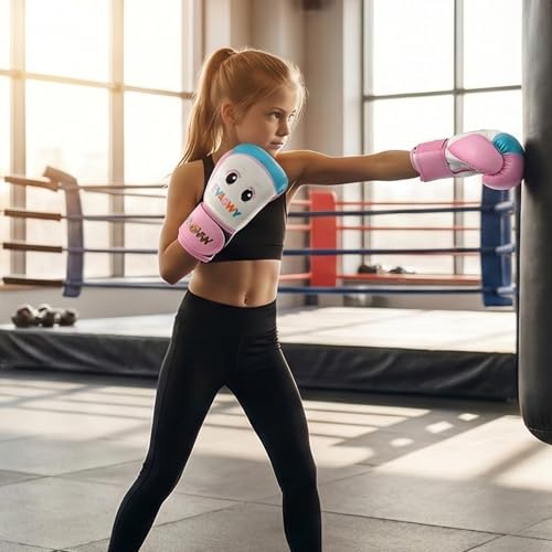 Kids Boxing Gloves for Boys & Girls, Youth Training Sparring Gloves for 3-15 Years, Toddler Punching Bag Gloves for Kickboxing, Muay Thai, MMA, Karate (4oz, 6oz)