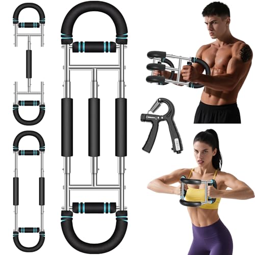 Twister Arm Trainer with Grip Strength Trainer, 20-270lbs Adjustable & 20-160lbs Foldable Options, Chest Workout Equipment, Arm Trainer for Men Women, Home Gym Strength Trainer,Chest and Arm Exerciser