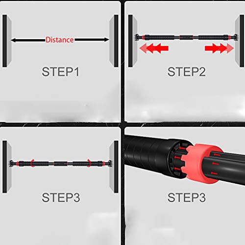 Door Way Pull Up Bar, Door Exercise Bar No Screw Installation, Doorway Pull up Bar,Workout Bar with 25.59"-39.37" Adjustable Width Fitness Equipment