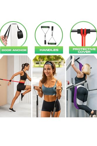 Resistance Bands for Working Out, Pull up Assistant Bands, Exercise Bands, Pull up Band Set for Strength Training, Pull Up Assistance Bands for Body Stretching Training Physical Therapy