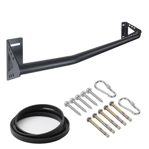 Wall Mounted Pull Up Bar Doorway, Heavy Duty Strength Training Pull-Up & Chin Up Bars for Doorframe, Support Beam or Joist Mount Thick Metal Sturdy Construction Support 500 lbs