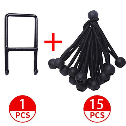Newan 15pcs Replacement Bungee Ropes Fitness Trampoline+Spanning Tool - Max Limit 330 lbs