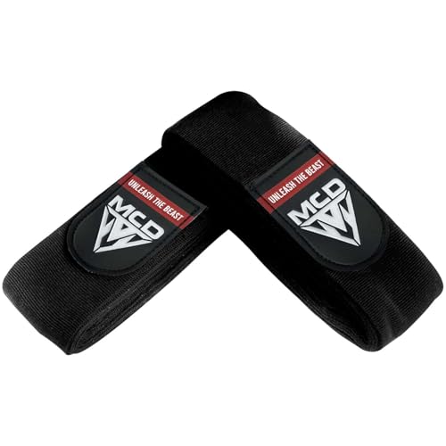 MCD Boxing Wraps for Men & Women 4.5m/180” Boxing Hand Wraps for Bᴏxing Gloves with Thumb Loop Muay Thai Hand Wrаps Semi-Elastic Wrist Wrаps Bᴏxing Wrap for MMA, Muay Thai & Martial Arts Training - color: Black