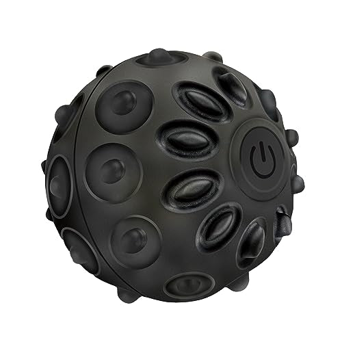 Vibrating Massage Ball, Silicone Recovery Roller with 2 Massage Speeds, Textured Massager Ball for Muscles and Tissues, Post-Workout Recovery Device, Battery Operated and Easy to Clean