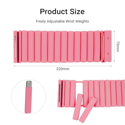 Li Fitness Wrist & Ankle Weights for Women & Men，Wearable Arm & Leg Weights Set of 2(1Lbs Each)，Adjustable Magnetic Snap Ankle/Wrist Weights for Gym, Running, Swimming, Yoga & Pilates