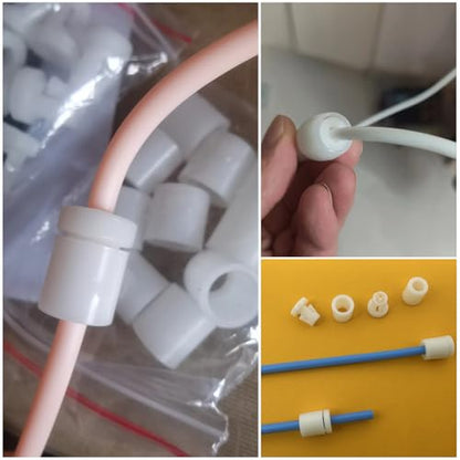 20 Pack Jump Rope End Clamp Clips Plastic Barrel Buckle Stopper Ends Snap Lock for PVC Jump Rope 5mm Skipping Rope Fitness Training Rope Exercise Cardio Boxing Weight Loss Speed Ropes