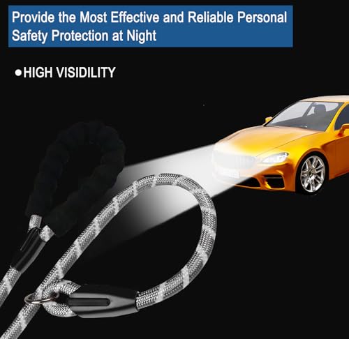6 FT Heavy Duty Dog Leashes with Comfortable Padded Handle,Light Gray - color: Light Gray, size: 6 Feet x 1/2 Inch