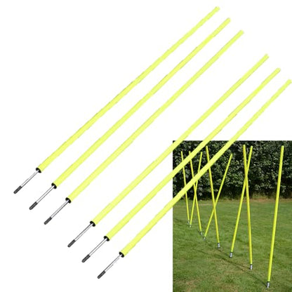 BlueDot Trading Soccer Agility Poles | Telescopic, Fixed & Collapsible Options (4, 6, 8 Piece Sets) Speed Training Poles for Agility Drills, Outdoor Games, Football & Sport Training Equipment - size: 4, style: Fixed