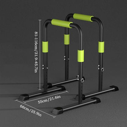 Dip Bar Adjustable Dip Stand Workout Station Heavy Duty Portable Parallel Bars For Strength Training 550lbs Max Capacity