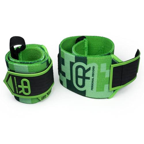 Heavy Duty Premium Wrist Wraps, More Elasticity, Reinforced Stitching, Extra Wide Strap, Strong Thumb Loop, Larry Wheels Weightlifting Wraps - color: Digital Neon