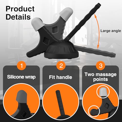 Psoas Release Tool-Hip Flexor Release Tool Fully Adjustable for Iliacus,Waist Pain Sciatica,Back&Posture Relief,Massage Hook and Trigger Point Massage Tool - color: Black