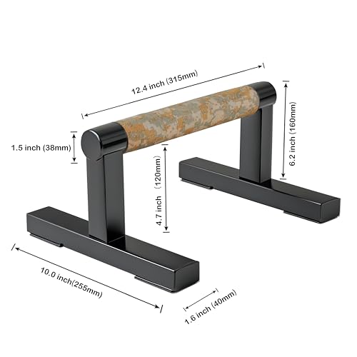 Wooden Calisthenics Parallettes Bars, Push up Handles Floor, Strength Training Pushup Stands, Parallel Handstand Bars for Home Workout Fitness