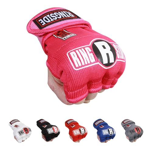 Ringside Gel Shock Quick Wraps, Impact-Absorbing Hand Wraps with Secure Support, Ideal for Boxing, MMA, Muay Thai, and Martial Arts, Inner Boxing Gloves for Men and Women - color: Pink, size: Small-Medium