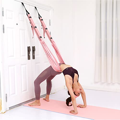 Tchrules Leg Stretcher Strap, Backbend Training Belt with Door Anchor, Flexibility Trainer Stretching Equipment Assist Stretch Strap for Fitness Gymnastics Dance Aerial Yoga Ballet