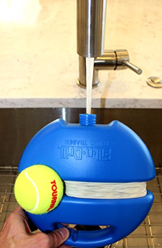 Tourna Fill & Drill Tennis Trainer, The Original Patented Water-Filled Base Tennis Trainer - color: Multi