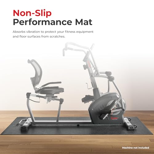 Sunny Health & Fitness Equipment Mats, Home Gym Floor Protection, 4 Sizes - style: Medium 79”