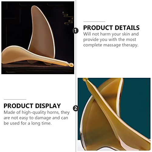 2Pcs GuaSha Scraping Massage Tool Buffalo Horn Guasha Board Massager Roller Scrapping Plate Chinese Acupuncture Roller Stick Trigger Point Treatment