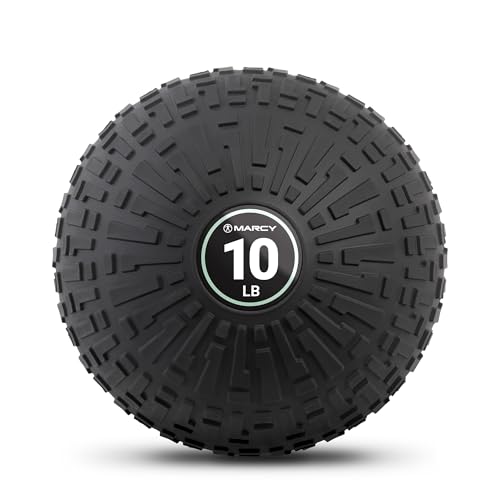 Marcy Slam Ball, 10–50 lbs Dead Weight, Non-Bounce, Sand-Filled Medicine Ball with Durable PVC Shell & Textured Grip for Slams, Tosses, Core & Full Body Training - size: 10 LB