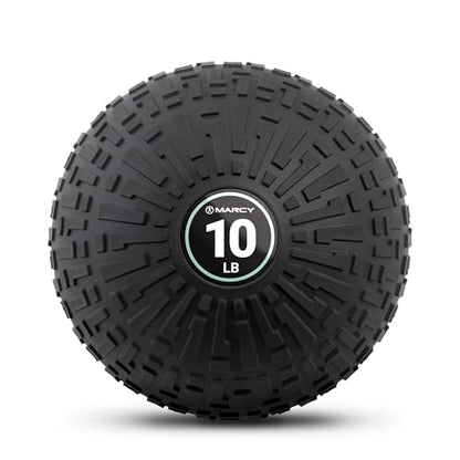 Marcy Slam Ball, 10–50 lbs Dead Weight, Non-Bounce, Sand-Filled Medicine Ball with Durable PVC Shell & Textured Grip for Slams, Tosses, Core & Full Body Training - size: 10 LB
