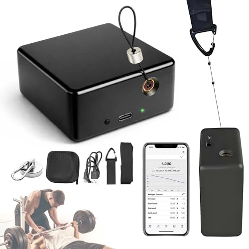 Portable Velocity-Based Training Device for Weightlifting & Squats, App Real-Time Digital Display and Voice Broadcast, ±1.0mm Detection Accuracy, Charge 2h Use 50h - size: B