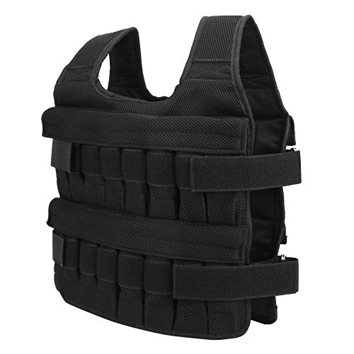 Qinlorgo 35kg Weighted Vest, Adjustable Sandbag Mesh Vest, Strength Training with 32 Pockets for Sand or Steel Bars, Ideal for Strength Training