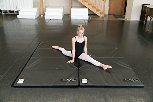 Tumbl Trak Gymnastics Folding Tumbling Panel Mat - color: Patriotic, size: 4'x8'x1.38"