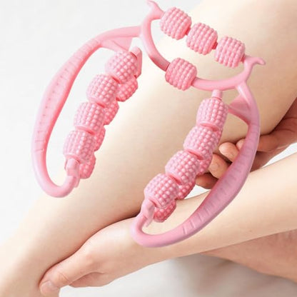 Muscle Roller Tool with 20 Wheels for Legs and Arms, Pink