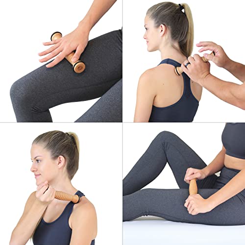 Body Back Wooden Foot Roller, Foot Massager for Plantar Fasciitis, for Stress Relief Support and Relaxation Through Smooth Fasciitis Roller Circulation Foot Pain Acupressure, 2 Pack - style: 2-Pack